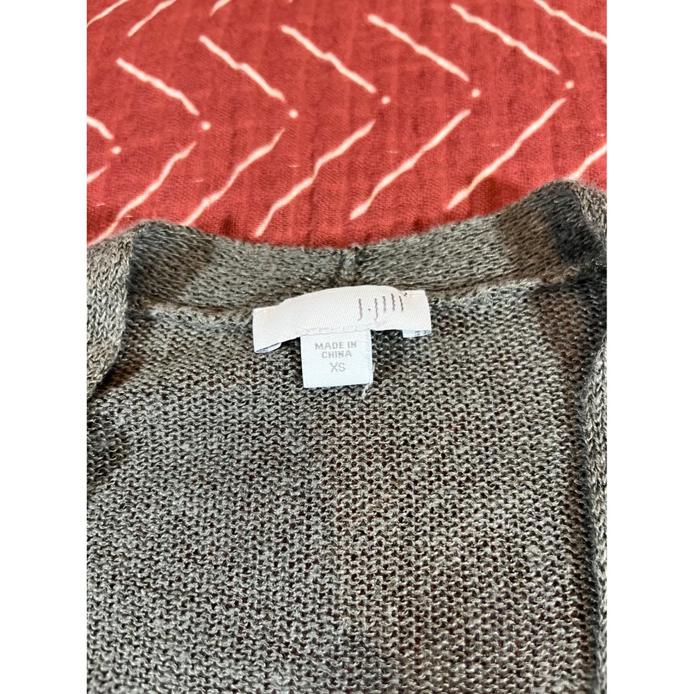 J.Jill‎ Charcoal Green Linen Blend Duster Cardigan Size XS - Picture 5 of 6